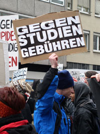 Demonstration gegen Studiengebühren am 3. Februar 2005 in Mannheim